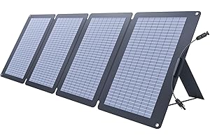 ANFUOTE 160W Portable Solar Panel - Foldable & Durable Solar Panel, Complete with Adjustable Kickstand & Case, Waterproof IP68 for Outdoor Adventures,Camping Trailer Car Marine
