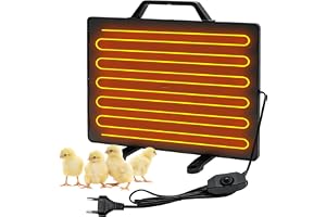 Värmeplatta kycklingar 160 W, värmelampa för kycklingar 39 x 29 cm, röd ljus lampa värmelampa 220 V, kycklinghus uppvärmnings