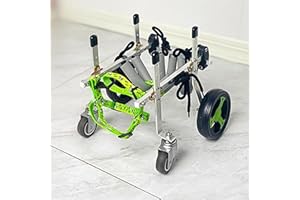 JIEVMRS Chariot pour Chien Fauteuil Roulant Réglable pour Chien pour Pattes Avant, Chariot pour Animaux de Compagnie en Aluminium avec 4 Roues Léger, Assistant de Promenade pour Chien pour la Formation(XXX-Sm