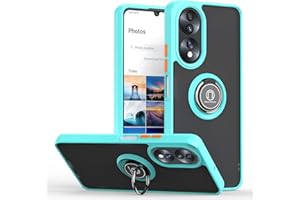 XINYEXIN Funda para Honor 70 (6.67"), Funda con Soporte de Anillo, TPU + PC Translúcido Anti- Arañazos Carcasa Protectora Antigolpes Case Cover - Azul Cielo