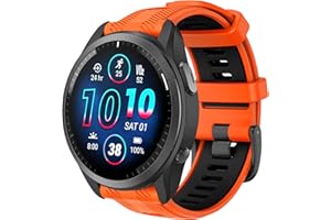 ISABAKE 22mm Correa para Garmin Forerunner 965/955/945/935, Correa de Repuesto de Silicona para Fenix 7/Fenix 6 GPS/Fenix 5 Plus