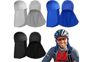 YATEICBC 3 Stücke Helm Liner mit Nackenschutz, Kühlenden Schädelkappen Schweißableitende Kappe mit Schwanz Sonnen Schutz Radfahren Laufender Nacken Schutz Hut für Männer Frauen, 3 Farben