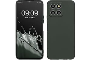 kwmobile Carcasa Compatible con Honor X8 5G / X6 / 70 Lite 5G Funda - con Bordes elevados - Apto Carga inalámbrica - Verde Musgo Mate