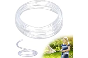 WELLXUNK Tuyau PVC, Tuyau de Carburant, Tuyau d'Air, Tuyau Transparent de Pression, Tuyau d'Eau en PVC Transparent, Tube en PVC, Tuyau d'Huile, Tuyau Souple Transparent, pour Réservoir et Aquarium