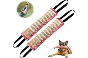 BORDEAG Beisswurst Für Hunde, 2 Stück 30cm Jute Beisswurst, Beißwursts Hunde Mit 2 Griff, Sehr Robustes Hundes Beisswursts, Hundes Training Zubehör, Zerrspielzeug Hund Zum Training Zerrspielzeug (Spitze)