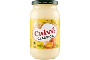 Calvé Maionese Classica, Formato 450 ml, Maionese Calvé Classica con Olio di Semi di Girasole, Ideale per Sandwich e Tartine, Senza Conservanti e Senza Zuccheri, Senza Glutine, Vegetariano