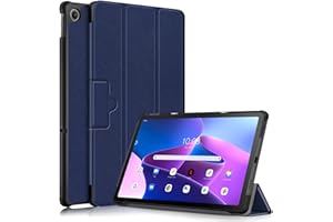 KATUMO Custodia Protettiva compatibile con Lenovo Tab M10 Plus (3rd Gen) 10.6'' 2022 [TB-125F/128F] Ultra Sottile Leggero Pelle Cover con Funzione Stand e Auto Svegliati Smart Folio Case, Blu Scuro