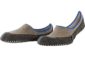 FALKE Mężczyźni Kapcie Cosyshoe Invisible M Hp Wełna z wypustkami na podeszwie 1 Para, Brązowy Oak Melange 5075, 43/44 EU