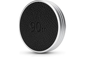 JJC Capuchon D'objectif en Métal pour Appareil Photo Fuji Instax Mini Evo - Accessoire Mini Evo - Capuchon de Protection D'objectif en Aluminium avec Surface en Cuir et Intérieur en EVA Souple - Noir