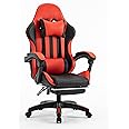 Millhouse Gaming Chair, Adjustable Computer Desk Chair with Lumbar Support, Footrest & Head Pillow, X2022, Red