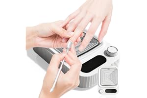 Nageldammsugare med filter 80 W, kraftfull dammutsugning för naglar, professionell nageldammutsugning, tyst nageldammsugare f