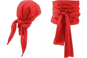 Proumhang Set di Accessori per Costumi da Pirata Fascia Pirata Cintura Cintura Vita Capitano Pirata Medievale Grande Fascia Sciarpa Testa Pirata Bandane per Halloween Bambini Adulti Rosso
