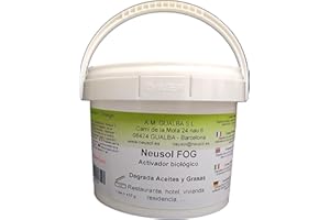 Neusol F.O.G. Activador biológico Bacterias Enzimas Degrada aceites y grasas Tuberías Bajantes Separador de grasa Evita atascos y olores Restaurantes hoteles hospitales Envase 450g