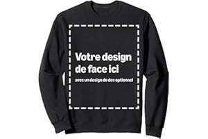 MODIFY BY AMAZON MERCH ON DEMAND Sweatshirt Personnalisé Avec Votre Image Recto-Verso