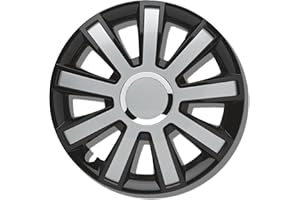 ‎ALBRECHT AUTO-ZUBEHÖR Albrecht 15 Zoll Radkappen schwarz/silber für Stahlfelgen - Flash Radzierblenden aus hochwertigem Kunststoff - Langlebige Radblenden in originaler Albrecht Verpackung - Made in EU