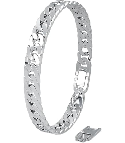 GUESS Bracciale uomo acciaio JUMB03200JWST, Argento, Nessuna pietra