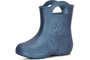Ladeheid Eva federleichte Kinder Gummistiefel für Jungen und Mädchen Regenschuhe Bequeme und wasserdichte Regenstiefel Kinder LA-CA-01