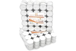 JemChem - Tea Lights - Unscented Candles - 8 Hours Burn Time - Ideal for Weddings, Birthday, Restaurants & Home Decoration – Pack of 100