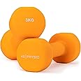 KG Physio Pesi Palestra, Kit di 2 Manubri Palestra con Rivestimento in Neoprene, Impugnatura Confortevole, Accessori Palestra