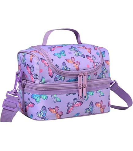 HELLHERO Sac à Déjeuner Isotherme Motif Chat Kawaii Pour Enfants Filles De 6 à 8 à 10 Ans 14 à 16 Ans - Sac à Déjeuner Isotherme Pour Le Travail, Les Voyages