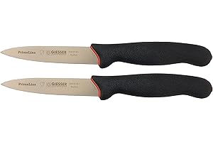 2 coltelli Giesser PrimeLine Chef 10 cm lunghezza lama ufficio coltello verdure molto maneggevole coltello da lavoro – Coltello professionale