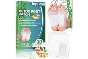 INPUMO Cerotti Detox Piedi, Naturali Cerotti Detox Piedi Purificare in Profondità, Alleviare lo Stress Corporeo, Migliorare la Qualità Del Sonno, Migliorare la Circolazione Sanguigna 30 Pezzi