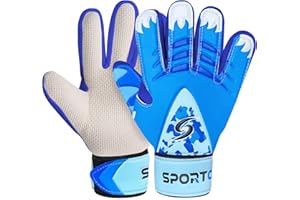Sportout Guantes de portero junior, guantes de entrenamiento para niños y niñas, con doble protección de muñeca y material de látex antideslizante resistente al desgaste para proporcionar protección para prevenir lesiones