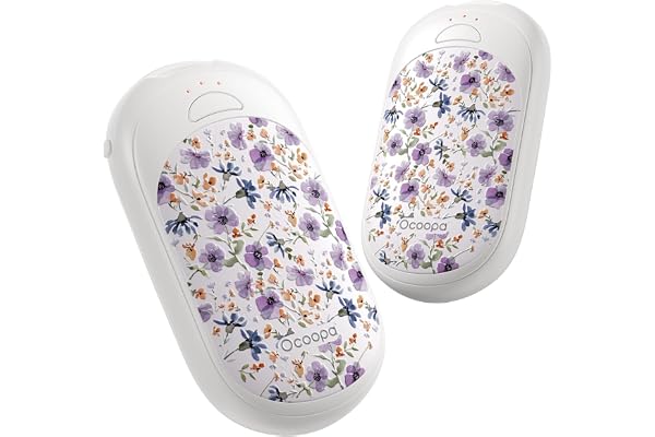OCOOPA Chauffe-Mains Rechargeables Magnétiques, Lot de 2, Chaufferette Électriques Ultra-Fins, Chauffant de Poche Portables, Ultra Légers et Fins, Cadeaux Parfaits pour Hommes, Femmes Union UT3 Lite