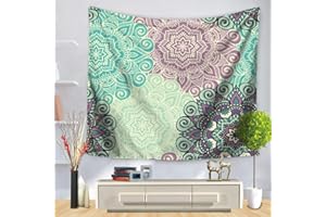 Enhome Tapiz Pared Decoracion Grande, Mandala Boho Hippie Mantel Tapicería Colgante De Pared Tapices Decoración Pared Dormitorio Sala De Estar Luces Led (Colores Retro,200 * 150cm)