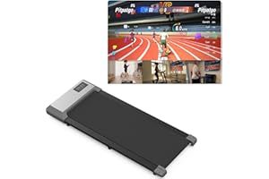 Superun Walking Pad Raceable 2.5HP APP Control Under Desk Treadmill 136KG Capacity MAX 110CM Foldable Treadmill Portable Walking Machine for Home with Training Courses and Multi-Runner Races