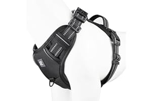 RUOXZZSU Arnés Perro, Grande Mediano Pequeño Arnés Pecho Antitirones Perros Reflectantes Arnés para Perros Adiestramiento y Correr