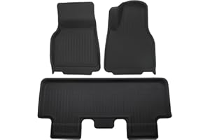 D1M MOTOX RHD Floor Mats for Tesla Model Y 2021 2022 2023,Largest Coverage,Non Slip All-Weather,Durable/TPR Rubber,Not Deformed-Heavy Duty / 3 Piece Set(UK RHD) (New Car Mats For Model Y)