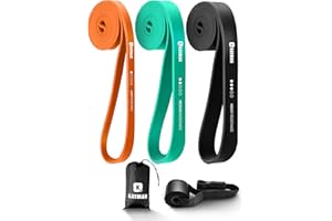 Kayman - Long Resistance Band with Door Anchor & Carry Bag – Ideal for Pull-Ups, Yoga, Strength Training, Calisthenics & Stretching– Home-Gym Workout Band (5-15lbs,15-35lbs,30-60lbs,40-80lbs,50-125lb)