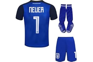 Mokiss Deutschland Neuer Kinder Torwart Trikot Fußball #1, Neu Saison, Shorts Socken Torwarttrikot