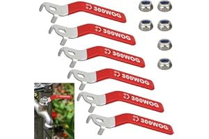 Tongdejing 6 válvulas de bola de acero inoxidable, mango de palanca para válvula de bola. El tamaño del orificio es de aproximadamente 8 x 6 mm con una tasa de 300 WOG para grifo de exterior de