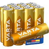 VARTA Longlife AA Alkalin Kalem Pil, LR6, 1,5 V, 12'li Paket