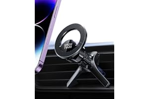 YOSH MagSafe Soporte de Coche para Rejilla de Aire, Nuevo Soporte Magnético Metálico para Teléfono con 20 Imanes N55, para iPhone 15/14/13/12, Samsung, Mercedes, Audi, BMW, Ford, Mini Cooper