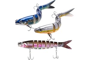 ‎NEWOFVIEW Newofview 3 Stück Angelköder, Gummifische Köder, Kunstköder Wobbler Hecht Fische Köder Set für Hecht, Barsch, Zander