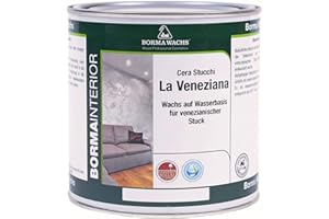 BORMA WACHS Cire pour polir estucco Venitien à base de coloriage naturelles éparses en eau que nutre et REGENERA – 750 ml -