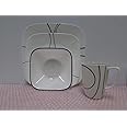 Corelle Simple Lines Square 16pc Dinner Set