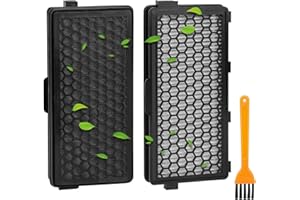 KIGNIOTE 2 Miele HEPA Filter mit AirClean SF-HA 50 für Staubsauger Compact C1 C2 Complete C2 C3 - Passend für S4, S5, S6, S8340 Active Serie mit Staubpinsel