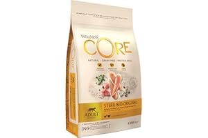 Wellness CORE Original Stérilisé, Croquettes Chat Stérilisé, 100% Naturelles, Hypoallergéniques, Haute Teneur en Viande, Poulet/Dinde, 4 kg