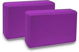 Zangco 2-Pack High-Density Yoga Blocks - Non-Slip EVA Foam Support for Yoga, Pilates, and Flexibility Training