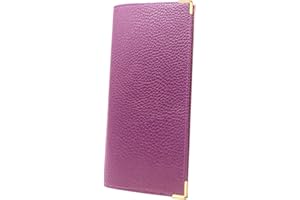 LIVAN - L702 - Porte chéquier Longue - Porte Cartes - Cuir - Format Classique - Homme Femme - 23,5 x 10 cm (Violet T)