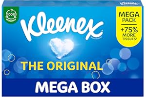 Kleenex Original Facial Tissues Mega Pack - Always Soft & Strong Facial Tissue, 112 Sheets