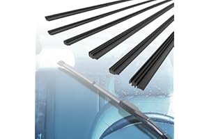 HSLXBY 6 Stück Wischergummi Meterware,Scheibenwischergummi Ersatz,Scheibenwischer Gummi,Scheibenwischer Gummi Universal,Kompatibel Mit Allen Scheibenwischern,Zerlegbar (800mm)