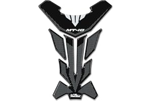 Resin Bike Autocollant Moto Compatibles avec Yamaha MT-10. Protection de Réservoir Contre Les Chocs et Les Éraflures. Autocollant 3D Résinés - Effet Carbone et Noir