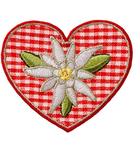 Hirsch-Bügelbild / Aufnäher – Ca. 5,4 X 7,2 Cm, Gestickt, Für Tracht & Jagdmode