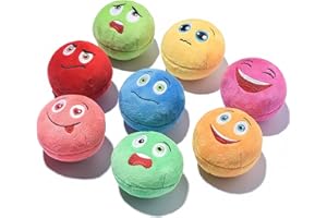 SCHITEC Piszczące zabawki dla psów, miękkie, wypchane pluszowe piłki z piszczałkami, interaktywna zabawa dla szczeniaka, małych i średnich zwierząt domowych