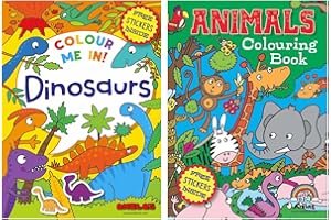 Anila's - My Big Dinosaur & Animals Colouring Books - Set of 2